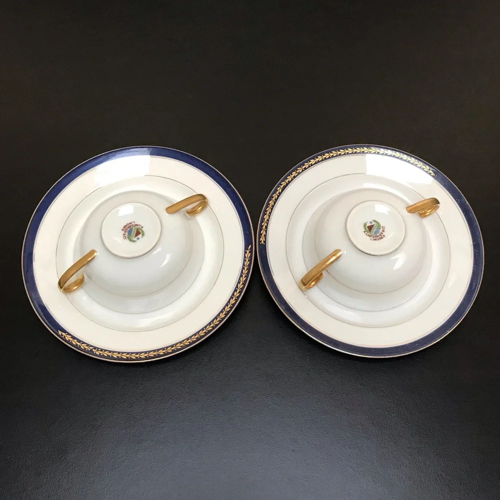 Limoges 18K Gold Trim Soup Bowl Sets - Picture 6 of 10